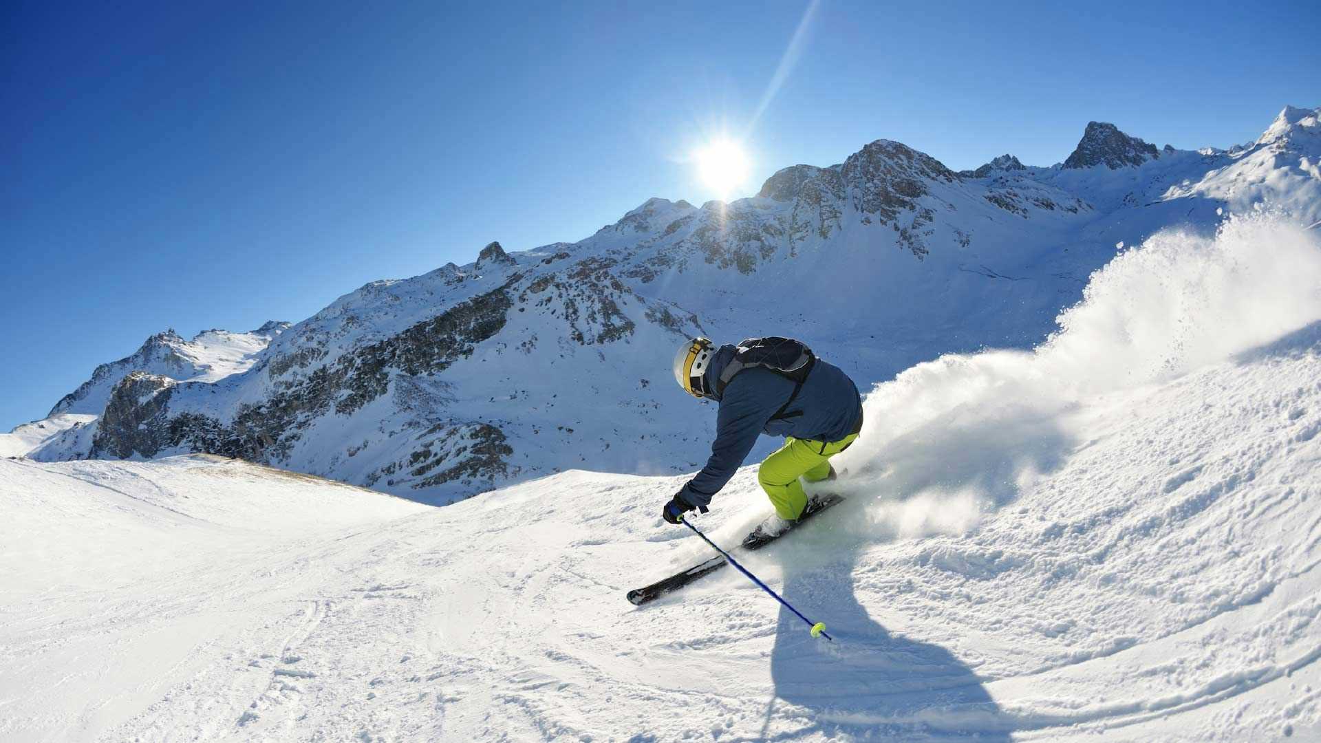 Person skiing down The Remarkables