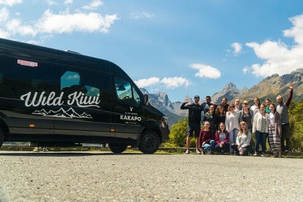 Wild Kiwi vehicle and guests